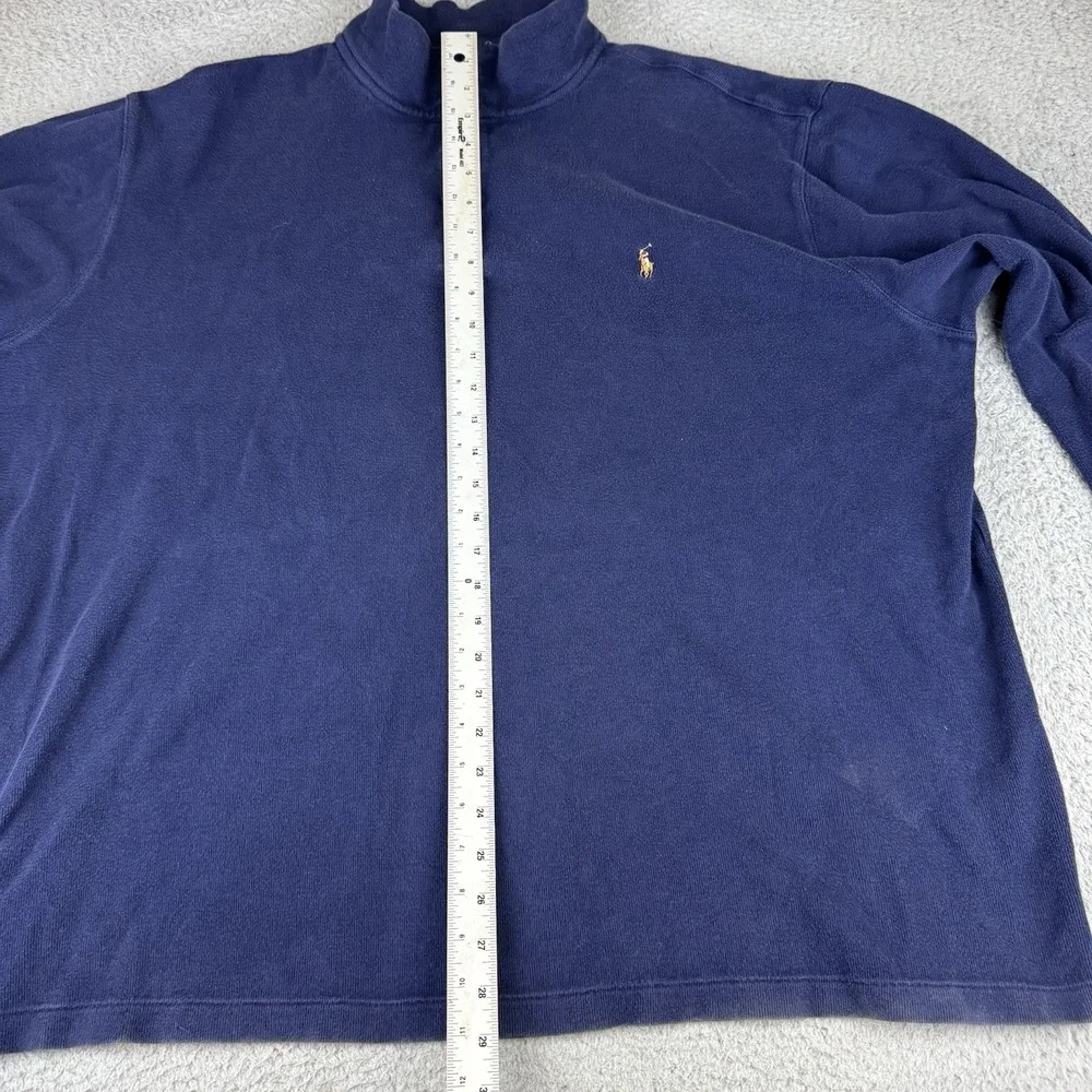 Polo Ralph Lauren Estate Rib 1/4 Zip Casual Pullover Sweater Men's‎ 2Xlt Navy